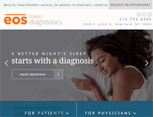 Tablet Screenshot of eossleepdiagnostics.com